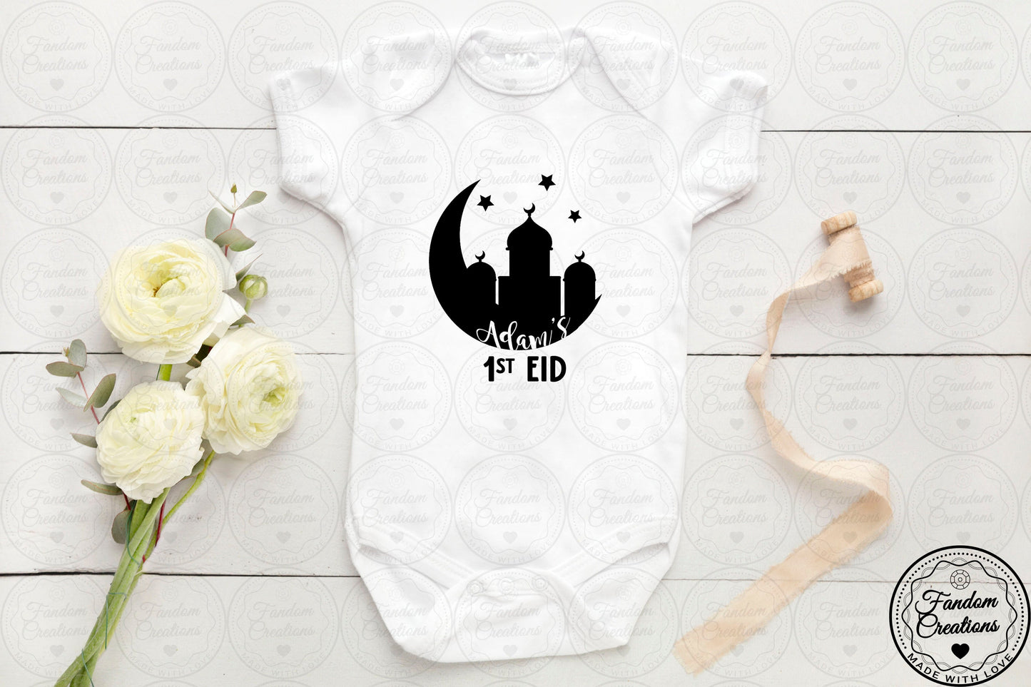 Custom Baby's 1st Eid 100% Cotton Ramadan Onesie