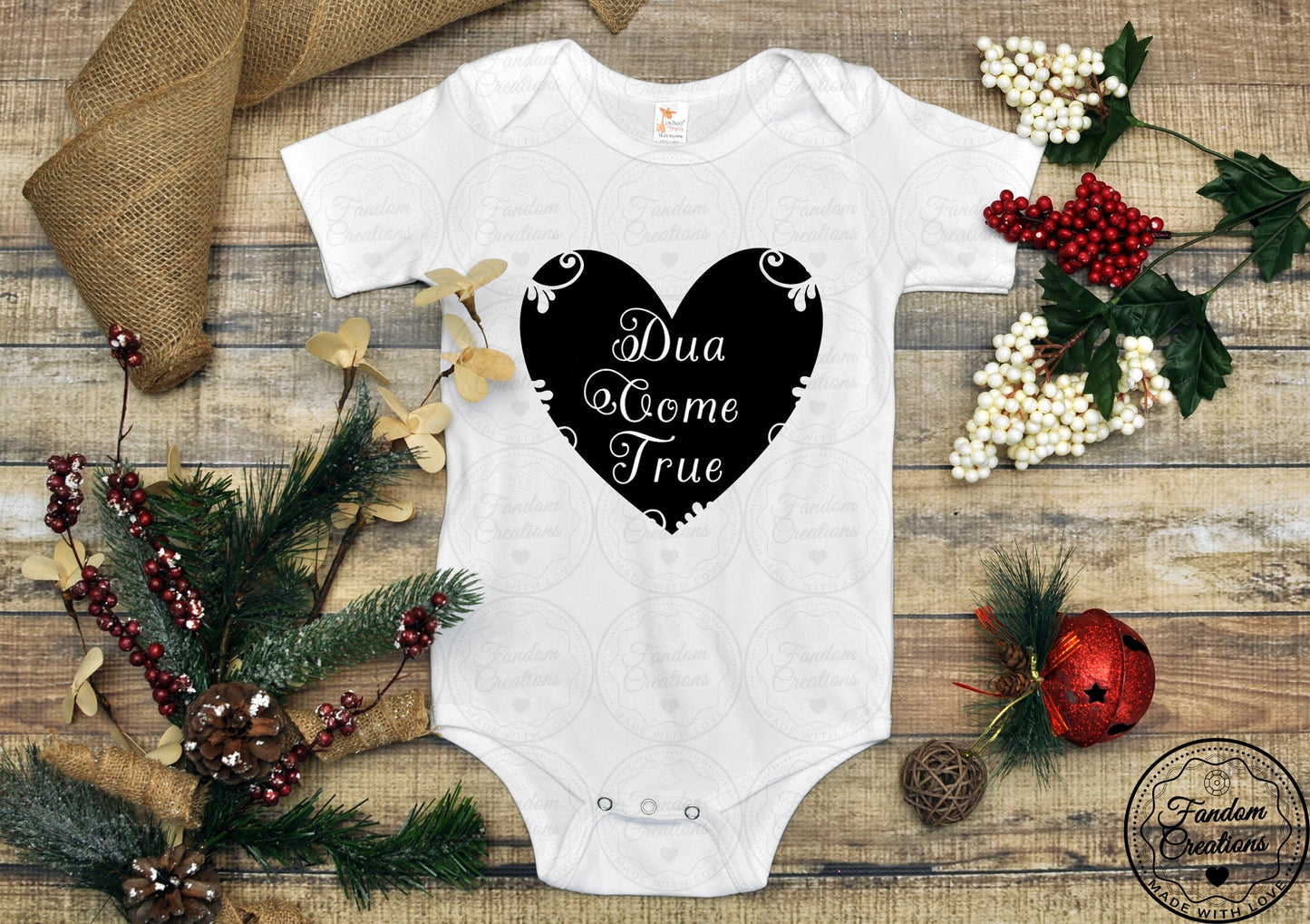 Dua Come True Arabic 100% Cotton Custom Onesie