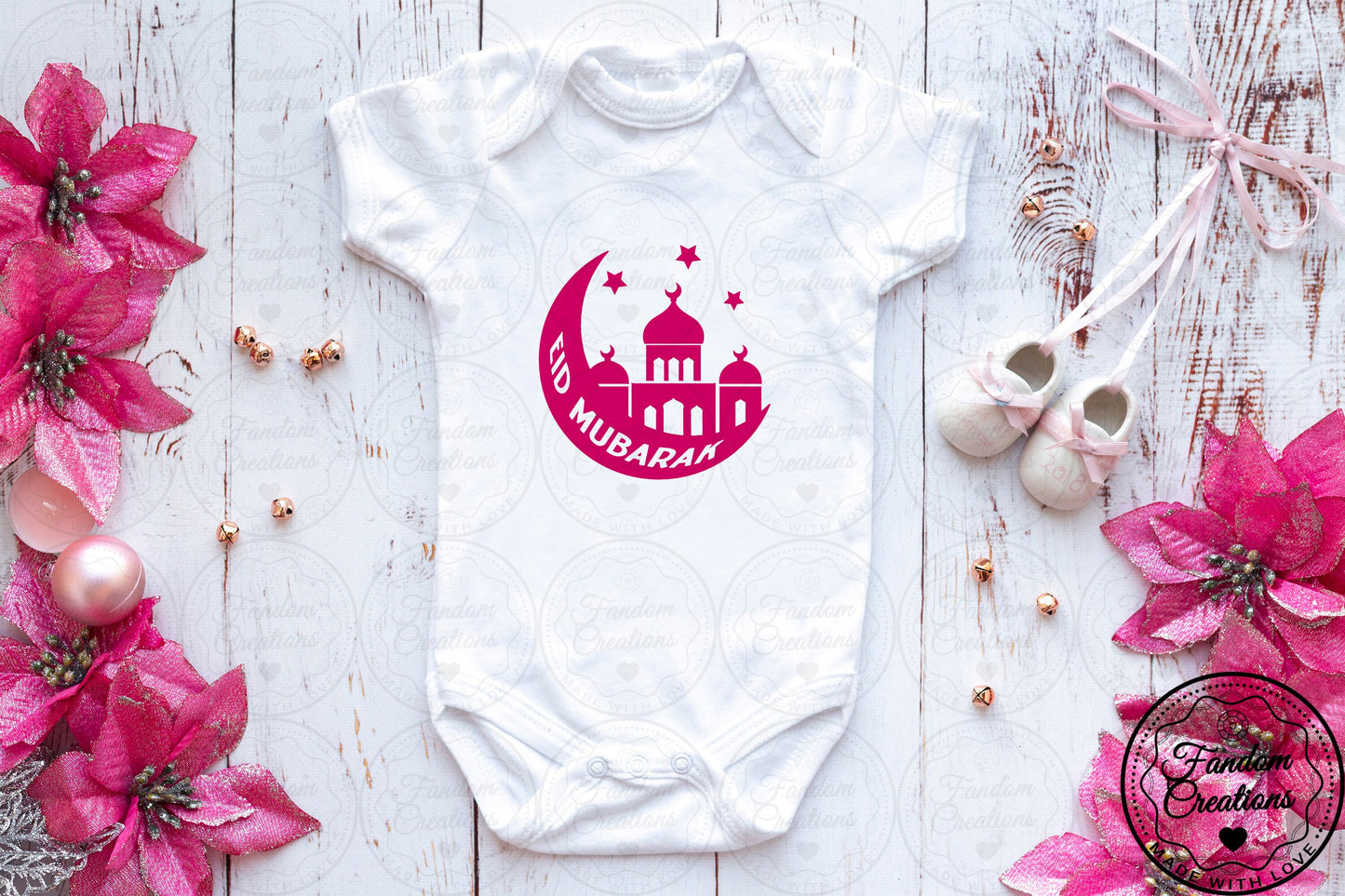 Eid Mubarak Arabic 100% Cotton Custom Onesie