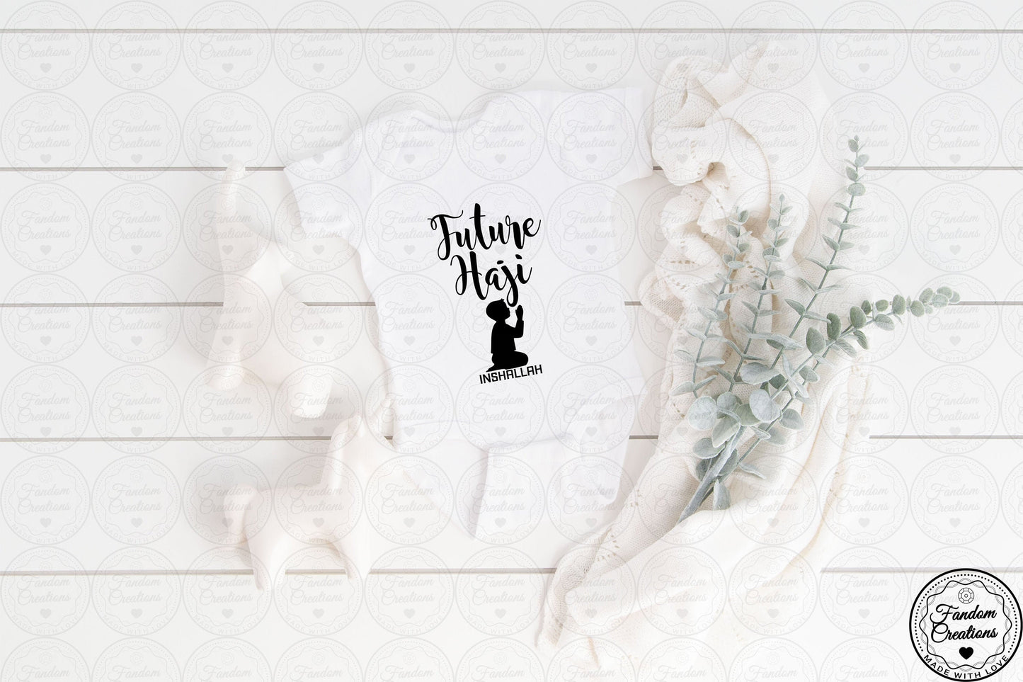 Future Haji InshAllah Version 2 Arabic 100% Cotton Custom Onesie