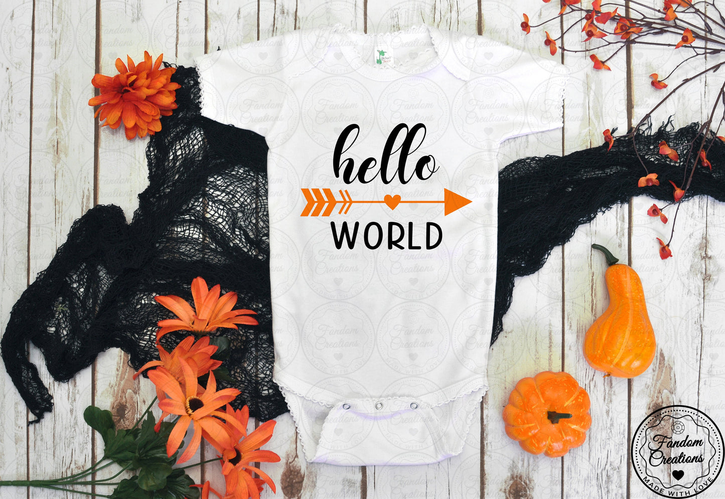 Hello World! 100% Cotton Cute Baby Onesie