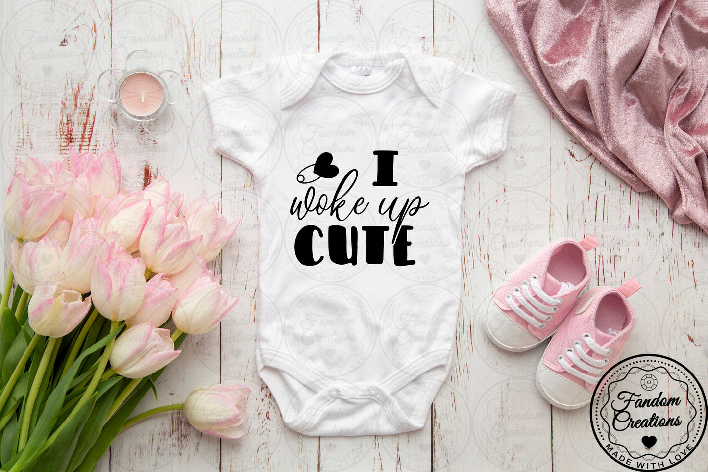 I Woke Up Cute 100% Cotton Custom Onesie