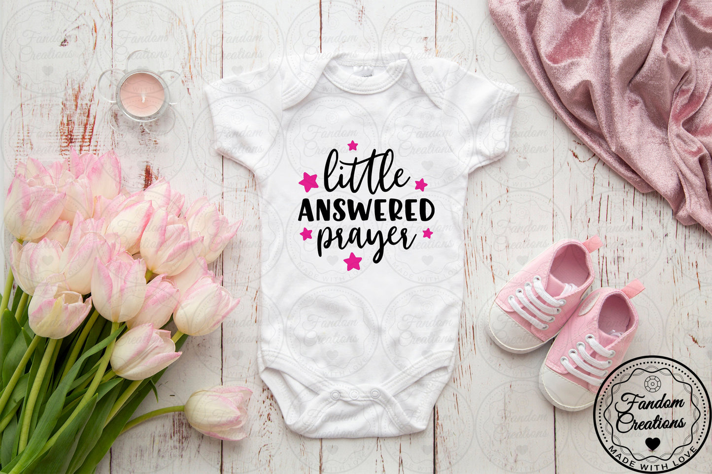 Little Answered Prayer 100% Cotton Custom Baby Onesie