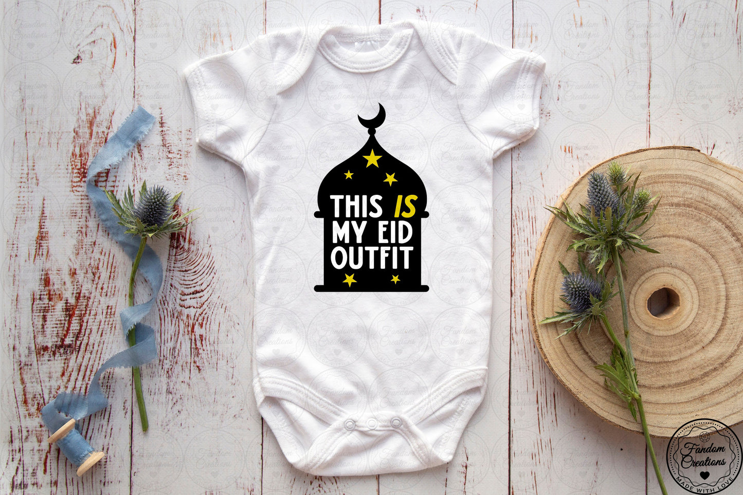 This Is My Eid Outfit 100% Cotton Custom Arabic Baby Onesie