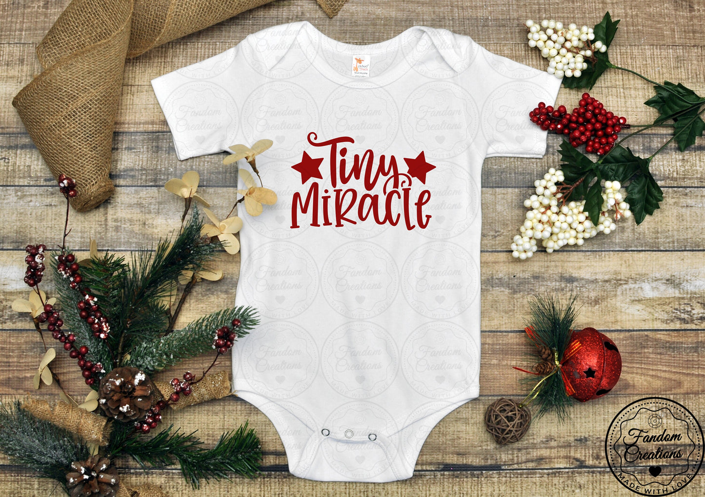 Tiny Miracle 100% Cotton Custom Baby Onesie