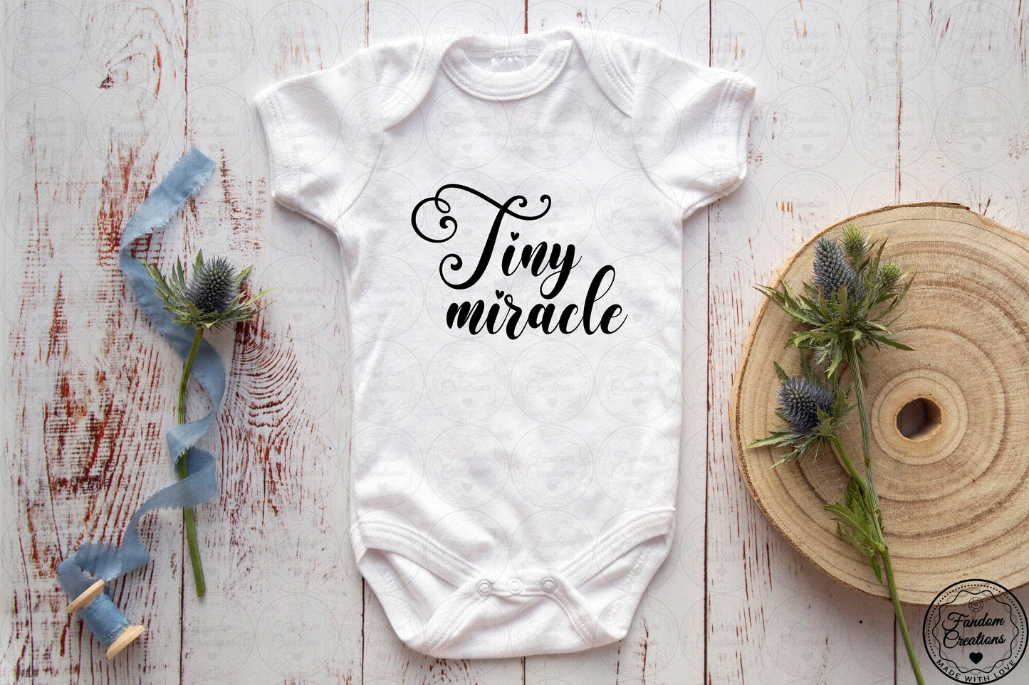 Tiny Miracle Version 2 Cute 100% Cotton Custom Baby Onesie