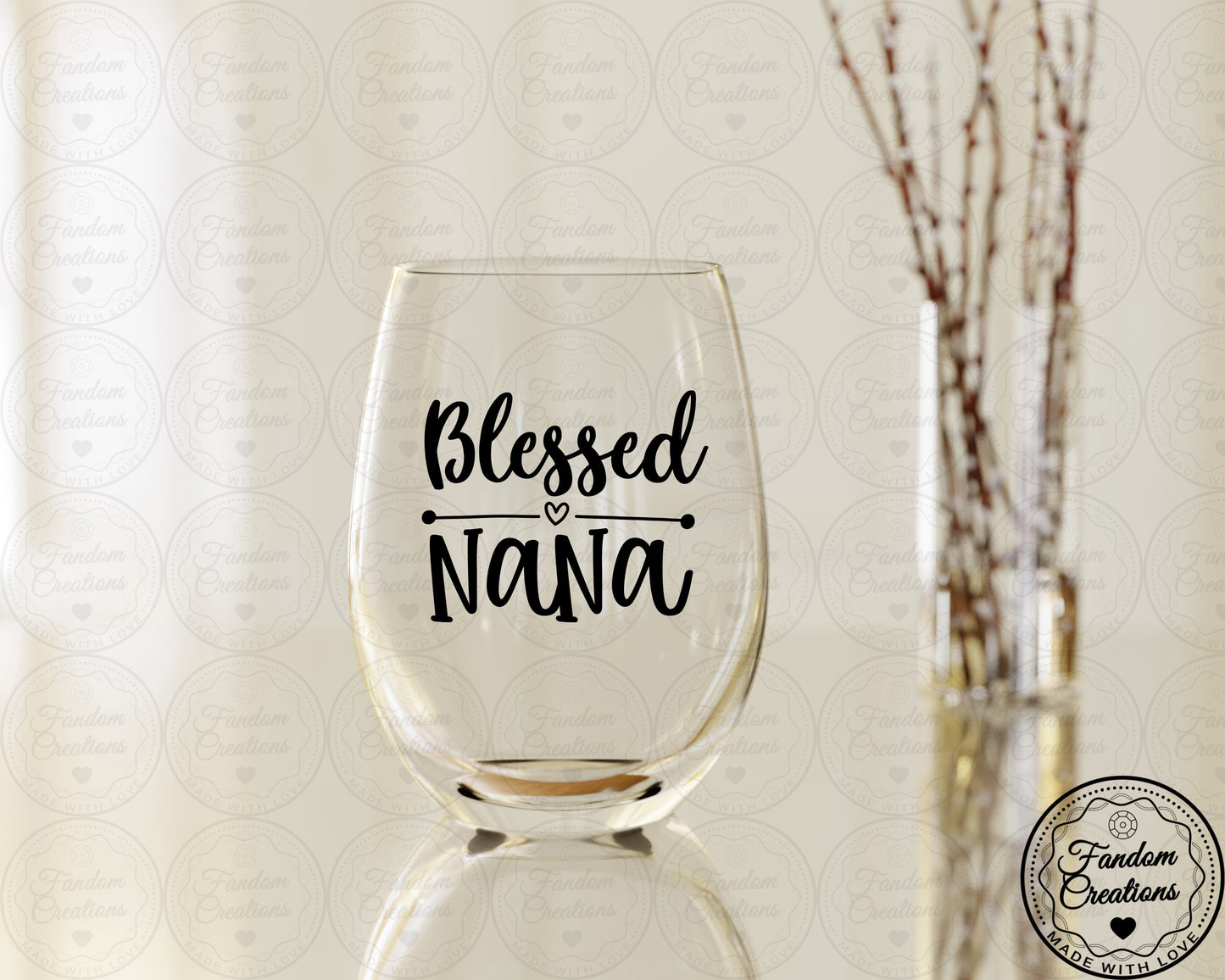 Blessed Nana 21oz Stemless Wine Glass
