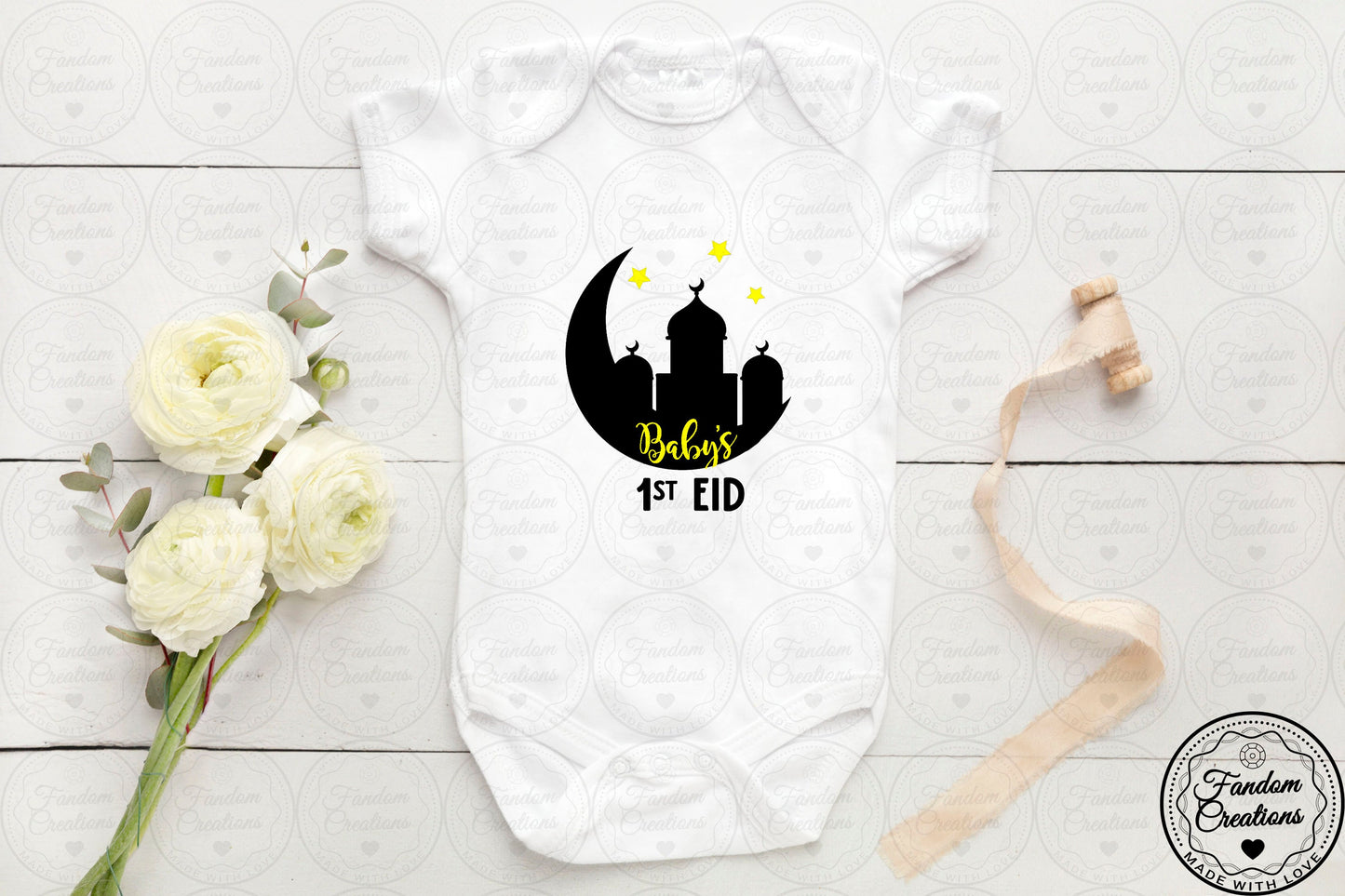 Custom Baby's 1st Eid 100% Cotton Ramadan Onesie