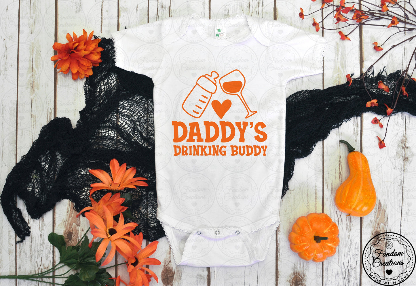 Daddy's Drinking Buddy Funny 100% Cotton Onesie
