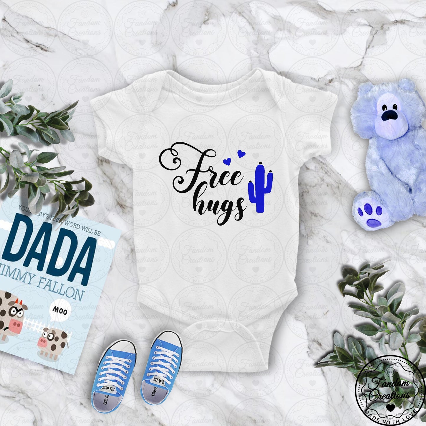 Free Hugs 100% Cotton Cute Baby Onesie