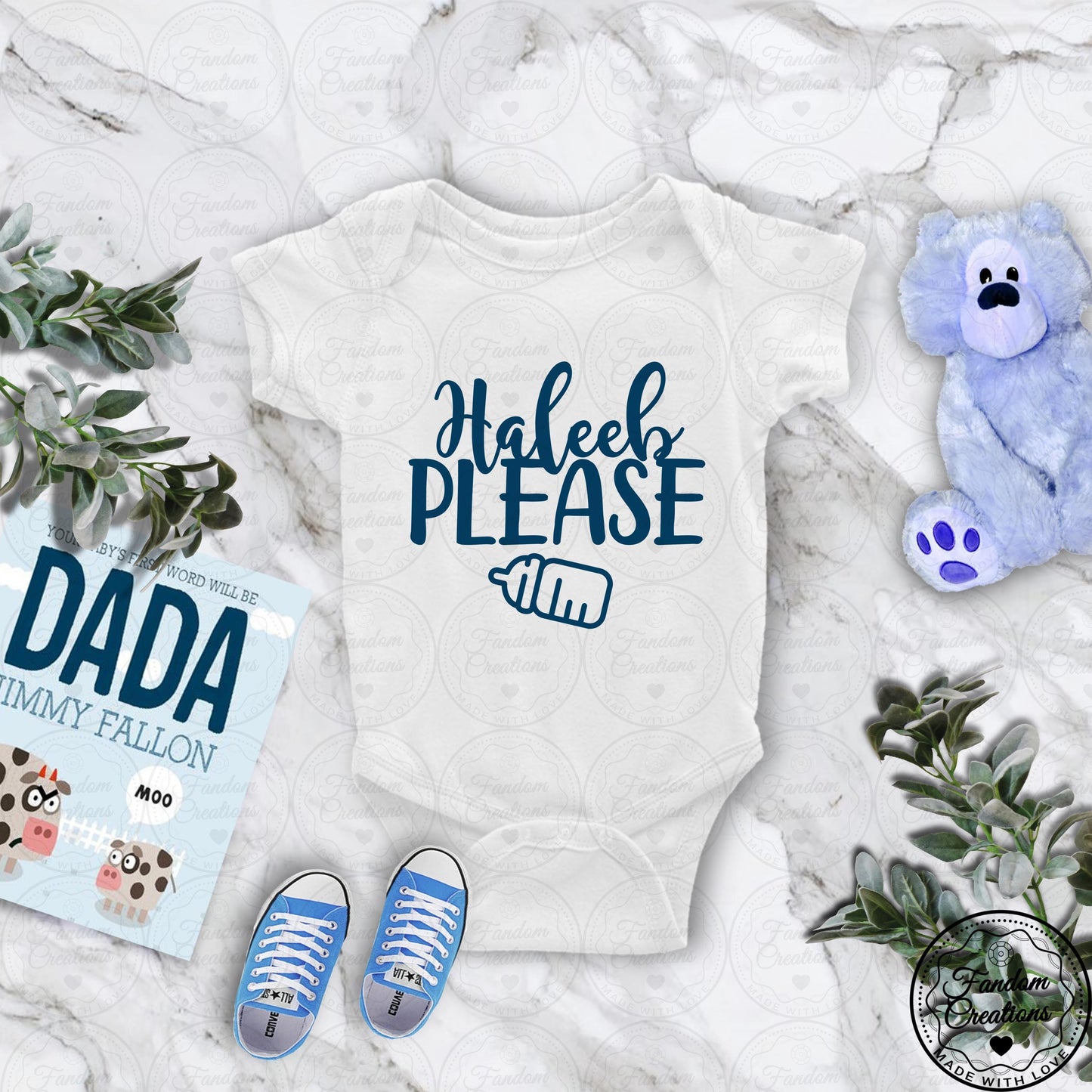 Haleeb Please! 100% Cotton Custom Arabic Onesie