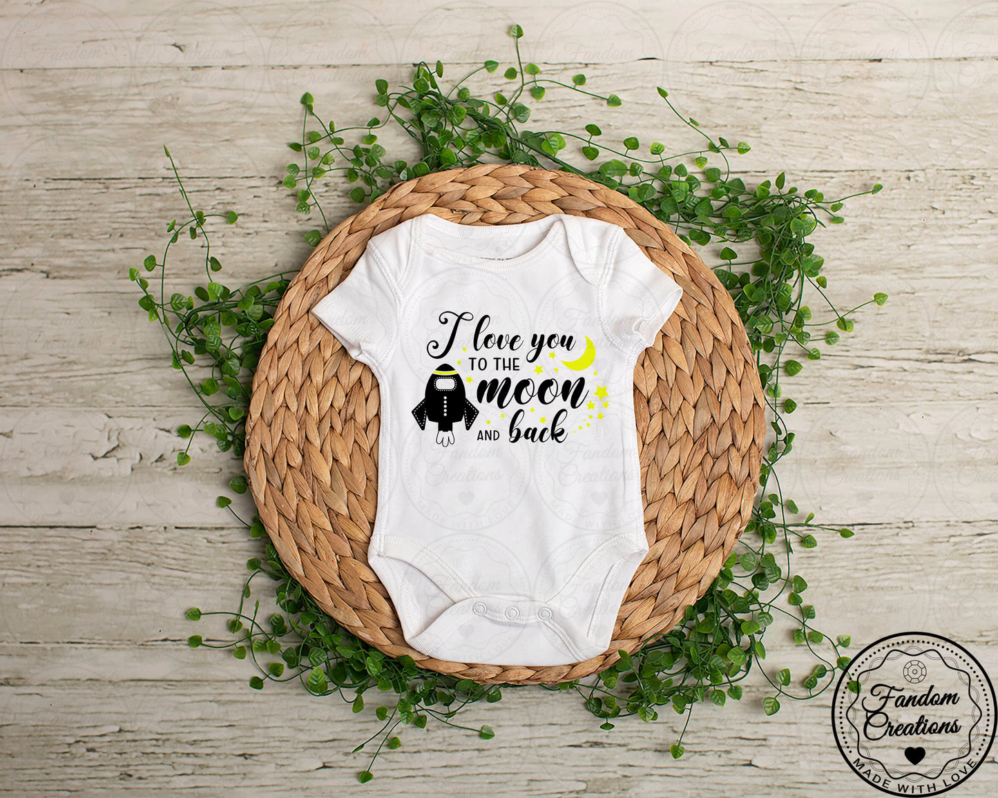 I Love You To The Moon And Back 100% Cotton Custom Onesie