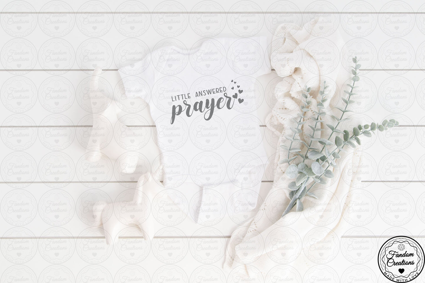 Little Answered Prayer Version 3 Custom 100% Cotton Baby Onesie