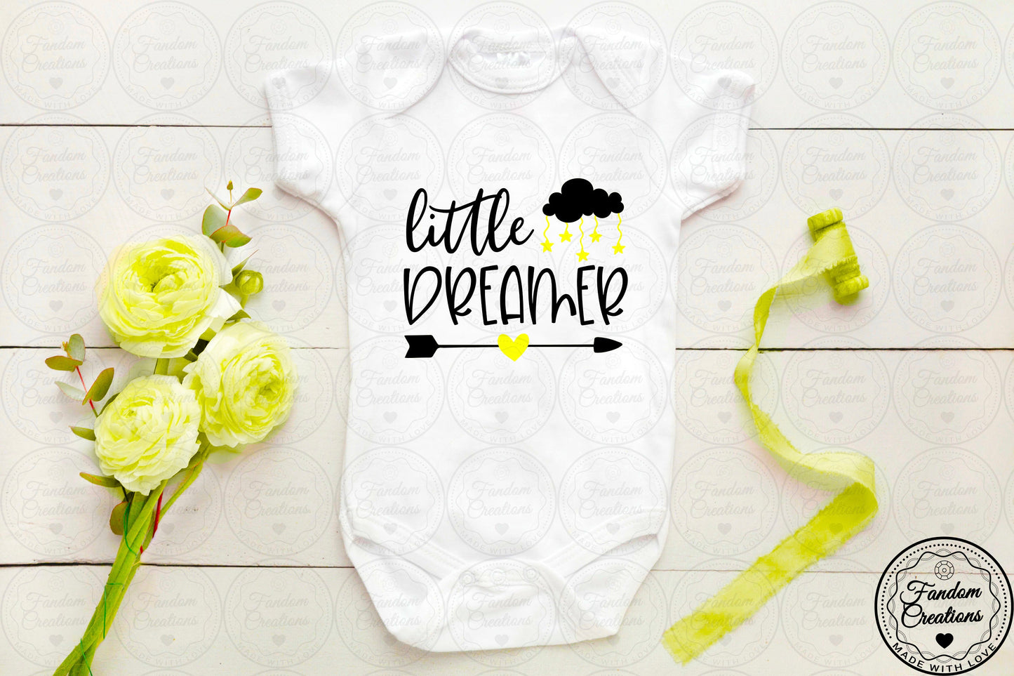 Little Dreamer 100% Cotton Custom Baby Onesie