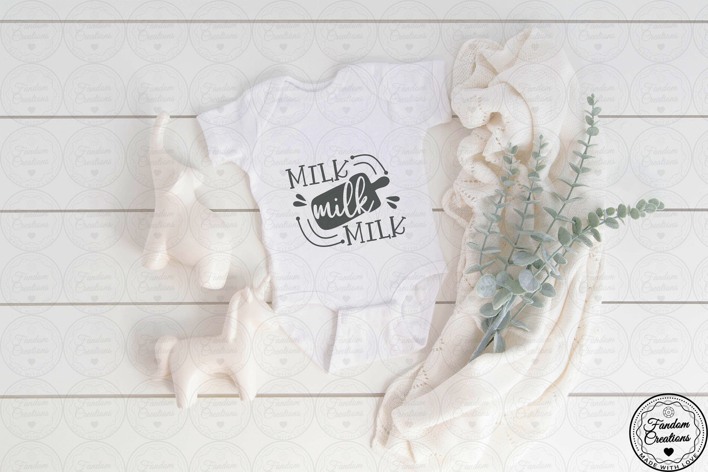 Milk Milk Milk! 100% Cotton Custom Baby Onesie