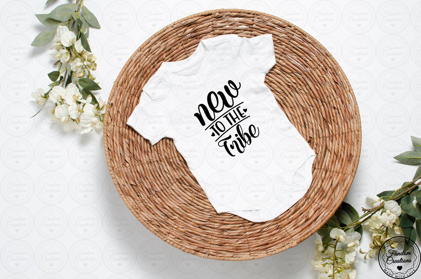 New To The Tribe 100% Cotton Cute Custom Baby Onesie