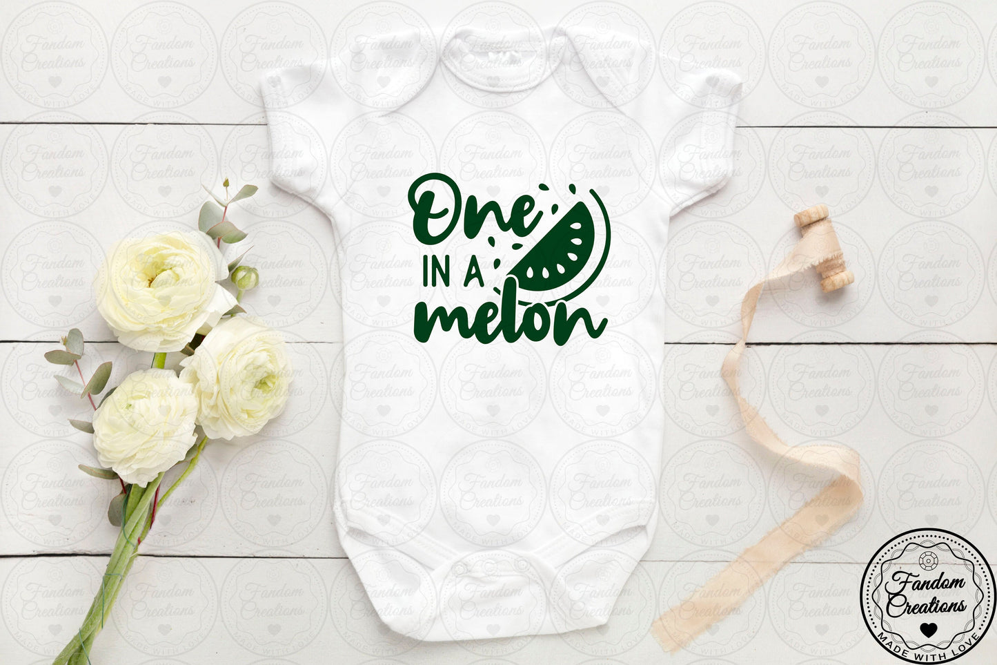 One In A Melon 100% Cotton Custom Baby Onesie