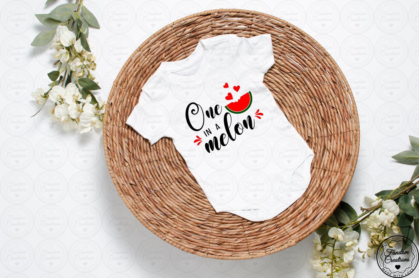One In A Melon Version 3 Cute 100% Cotton Custom Baby Onesie