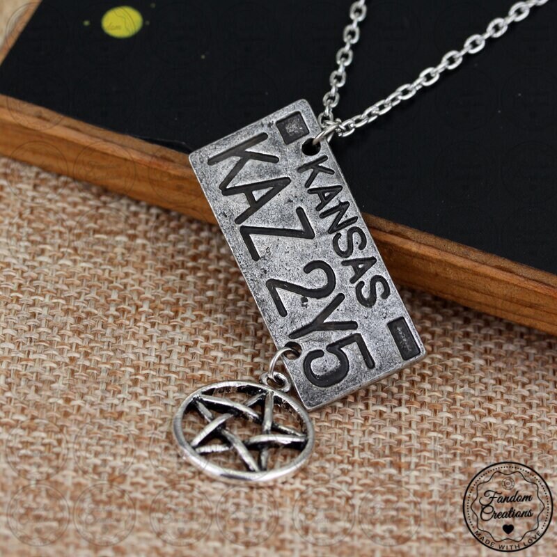 License Plate Necklace KAZ 2Y5
