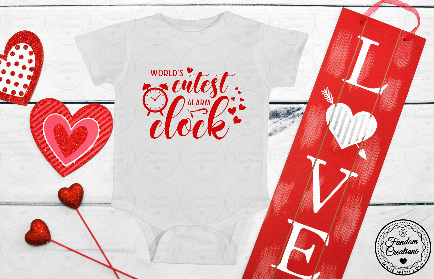 World's Cutest Alarm Clock 100% Cotton Custom Baby Onesie