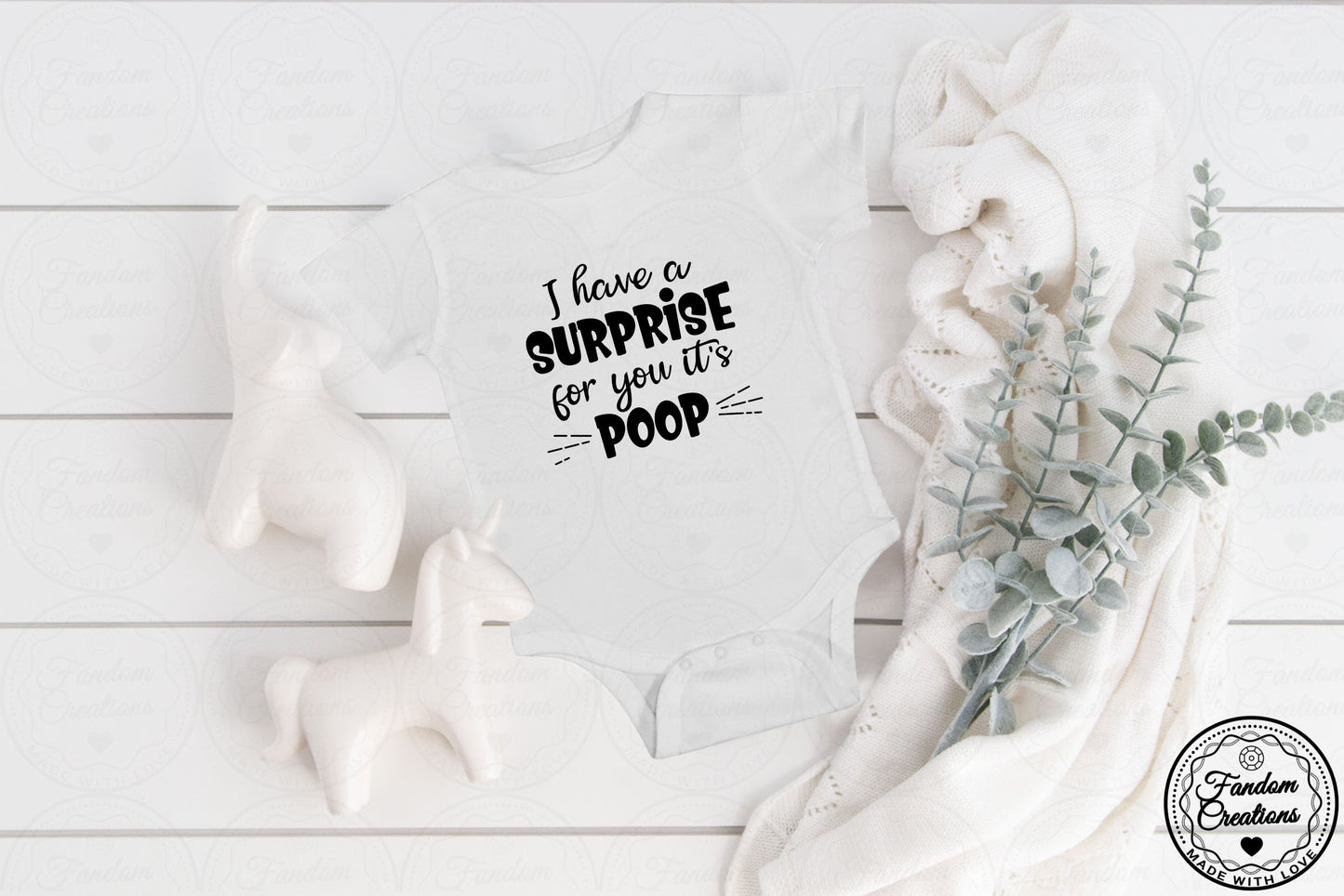 I Have A Surprise For You 100% Cotton Custom Onesie