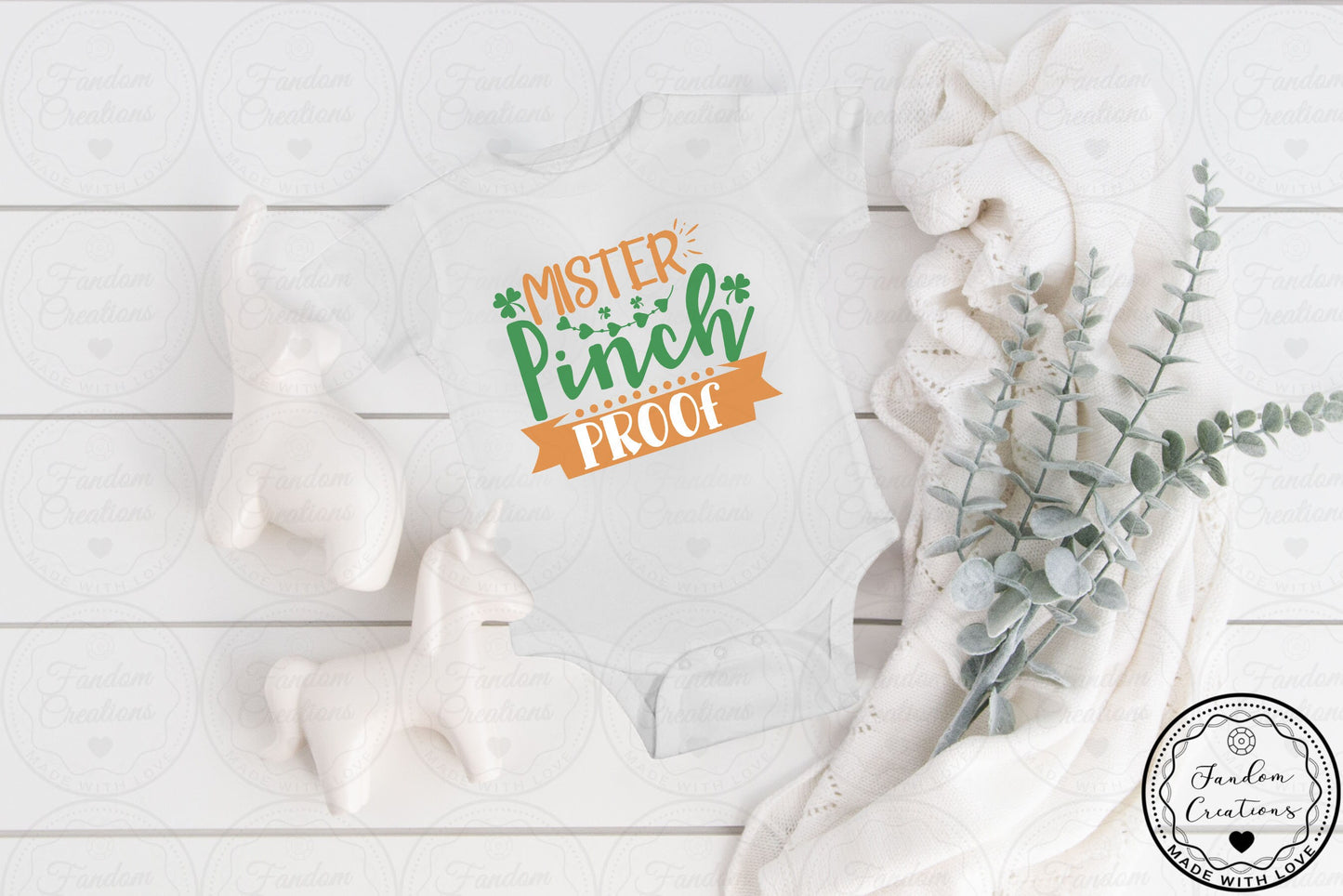 Mister Pinch Proof St Patrick's Day Custom 100% Cotton Baby Onesie