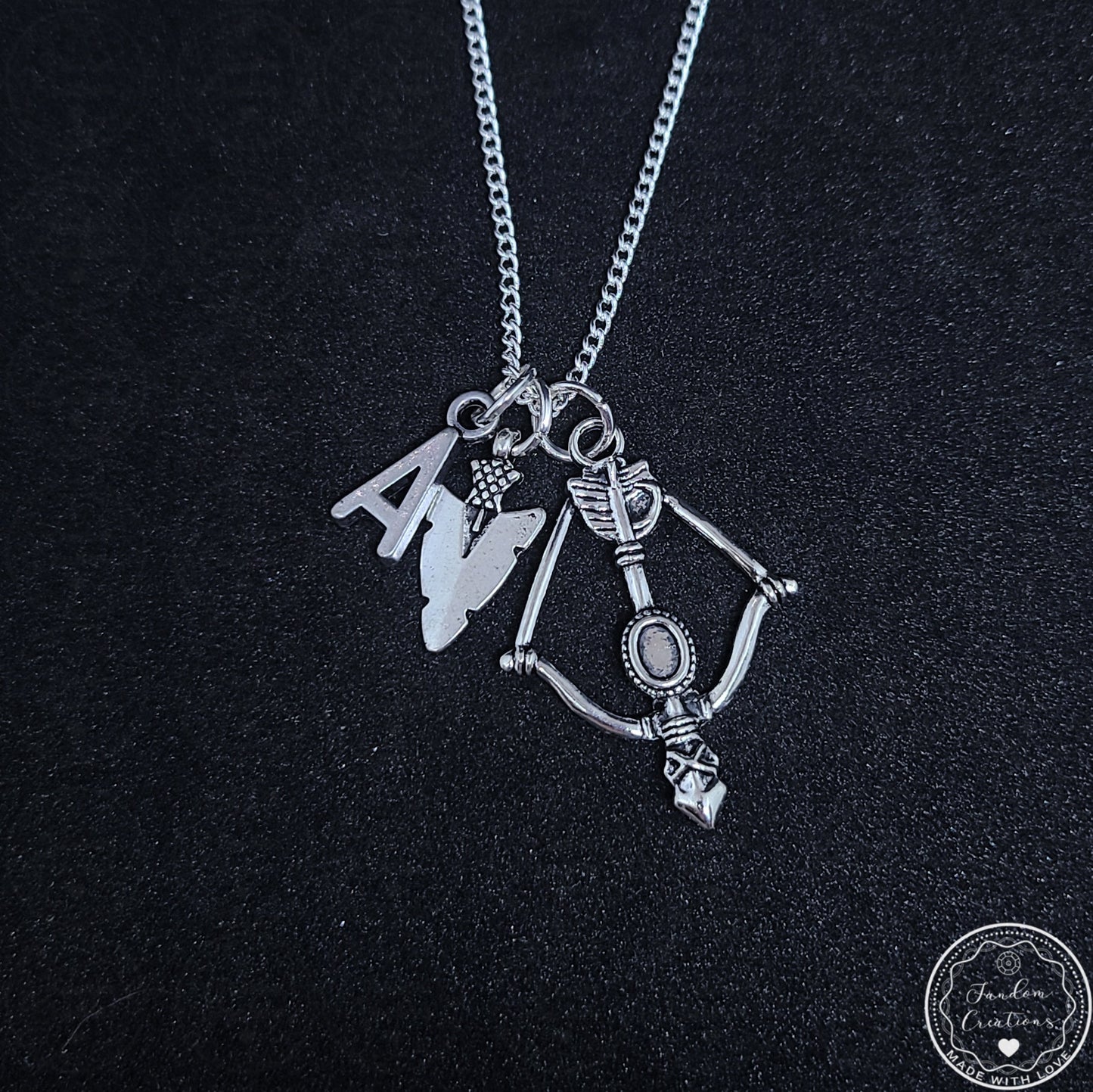 Allison Argent Initial Arrowhead Crossbow Necklace Teen Wolf Version 2