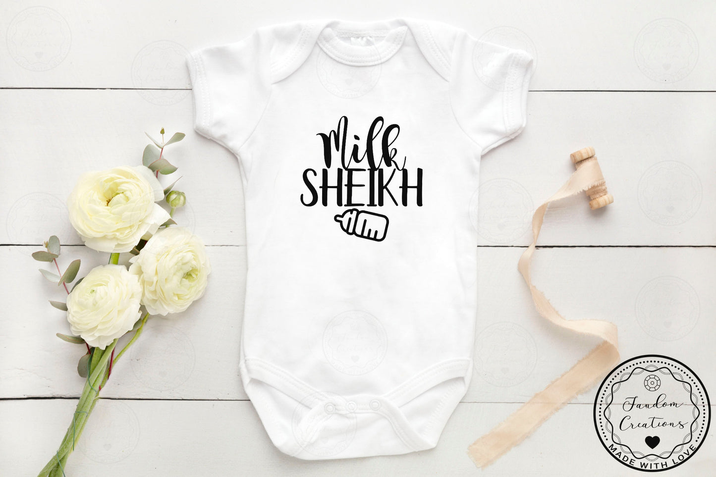 Milk Sheikh (Milk Shake) Funny Arabic Cotton Onesie