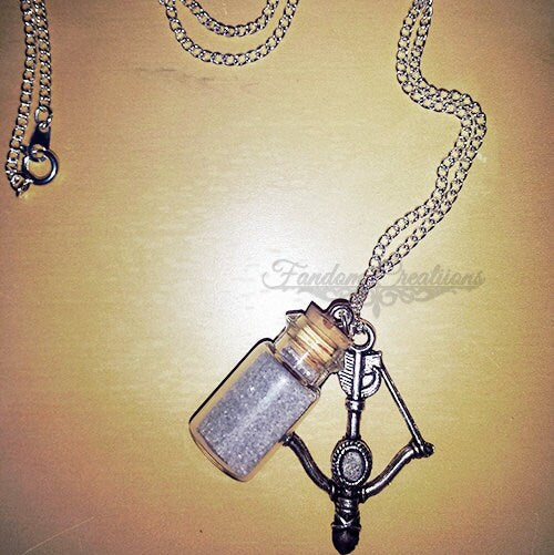 Allison Argent Silver Crossbow Teen Wolf 18" Necklace