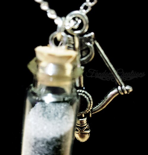 Allison Argent Silver Crossbow Teen Wolf 18" Necklace