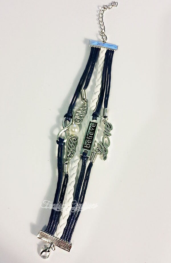 Winged Believe Love Bracelet