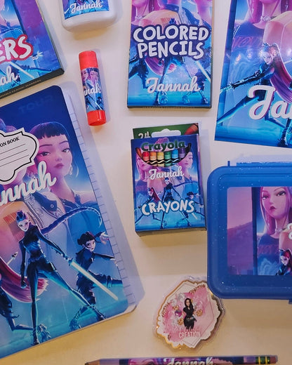 Personalized Back to School Supply Bundle | Custom Name & Theme | Kids School Supplies with Poster & Labels