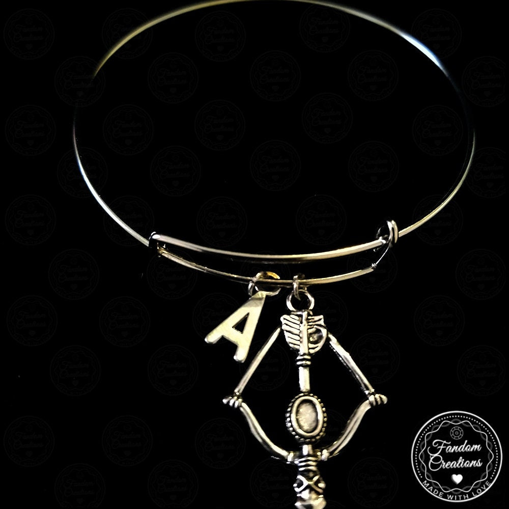 Adjustable Allison Argent Crossbow Bangle Bracelet