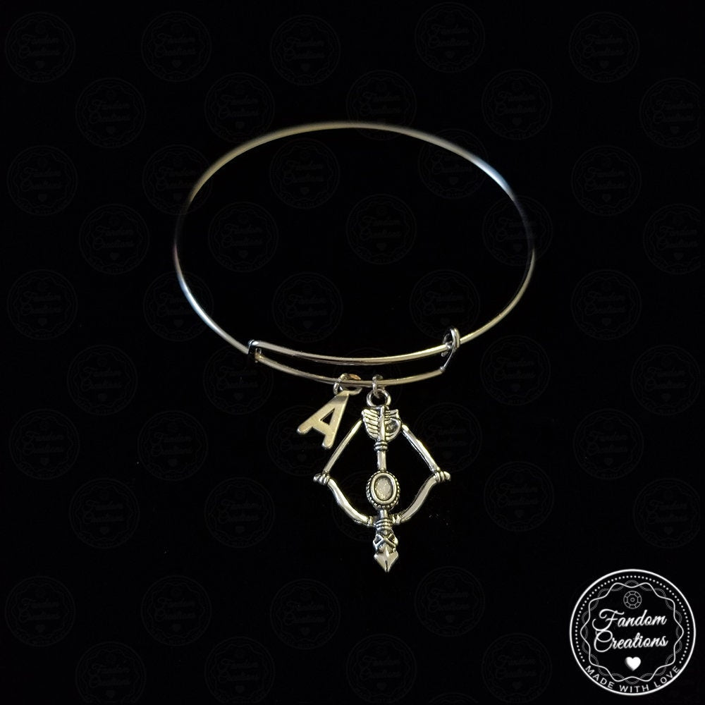 Adjustable Allison Argent Crossbow Bangle Bracelet