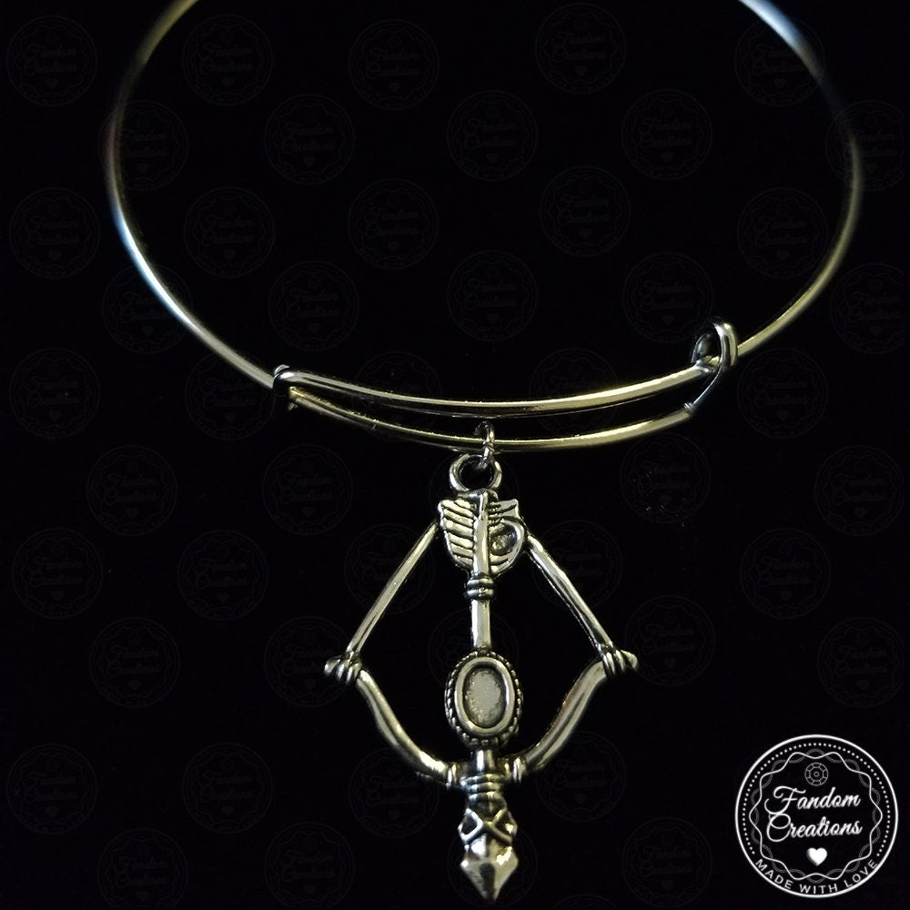 Adjustable Allison Argent Crossbow Bangle Bracelet