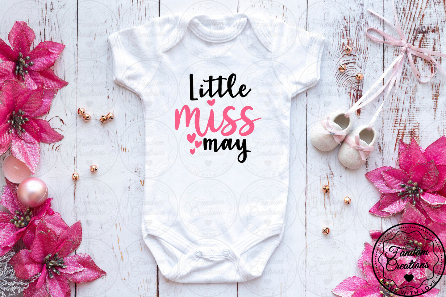 Little Miss May 100% Cotton Custom Baby Onesie