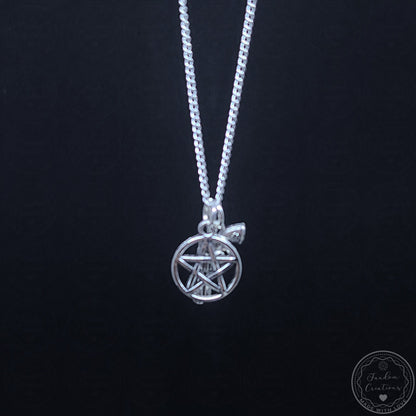 Pentagram Gun Supernatural Necklace