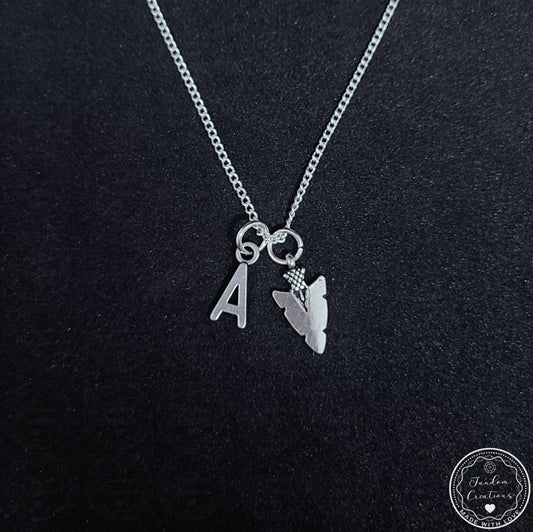 Allison Argent Initial Arrowhead Necklace Teen Wolf