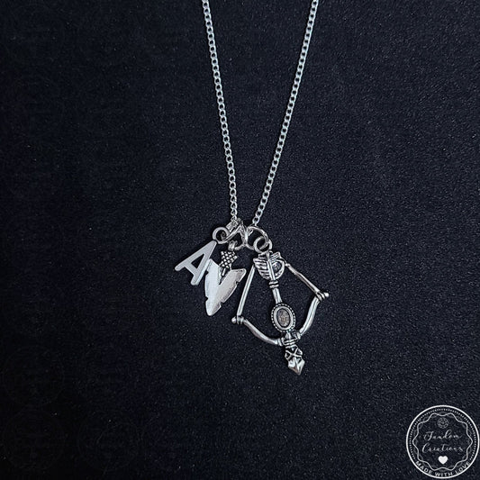 Allison Argent Initial Arrowhead Crossbow Necklace Teen Wolf Version 2