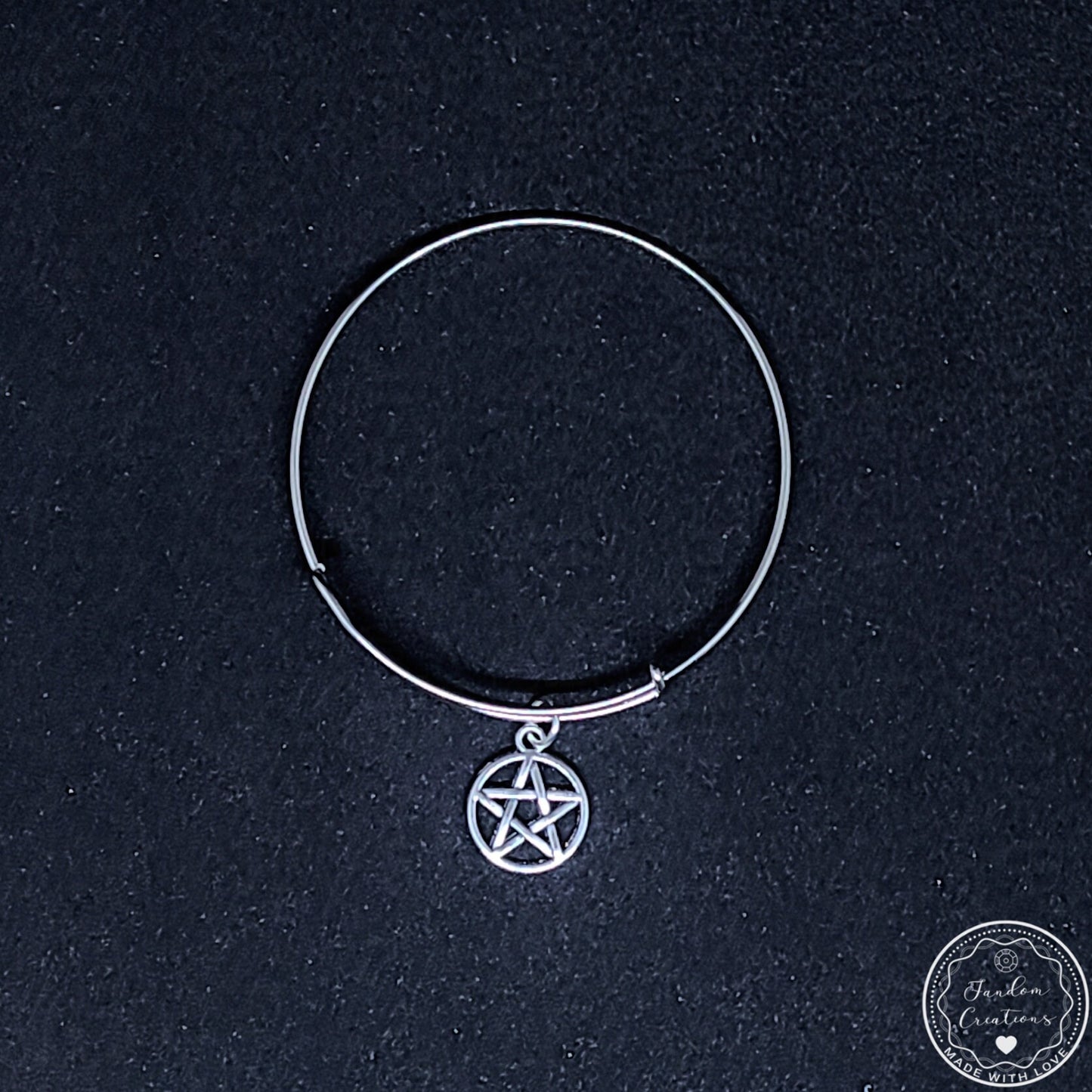 Adjustable Pentagram Supernatural Bangle Bracelet