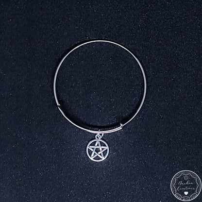 Adjustable Pentagram Supernatural Bangle Bracelet