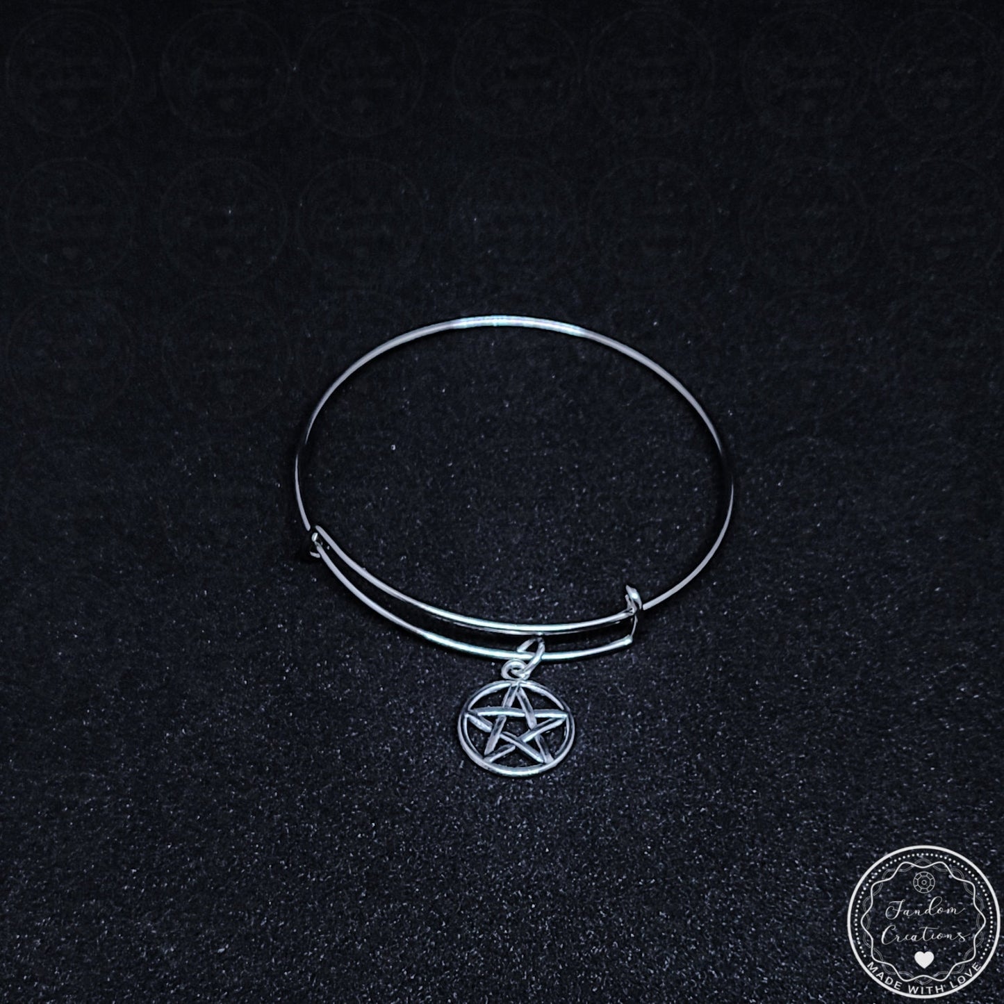 Adjustable Pentagram Supernatural Bangle Bracelet