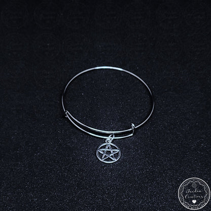 Adjustable Pentagram Supernatural Bangle Bracelet