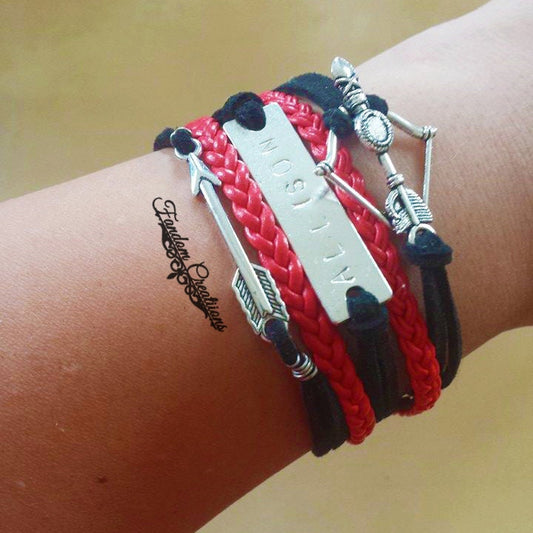 Allison Argent Teen Wolf Leather Wax Cord Bracelet