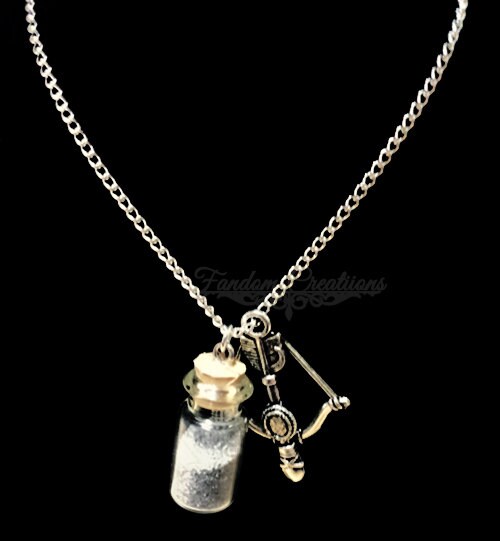 Allison Argent Silver Crossbow Teen Wolf 18" Necklace